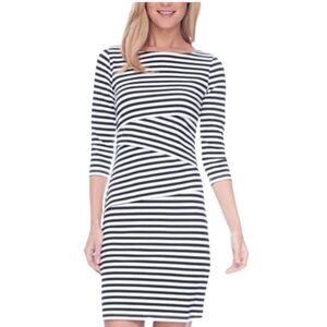 J. McLaughlin Nicola Stripe Dress Catalina Cloth